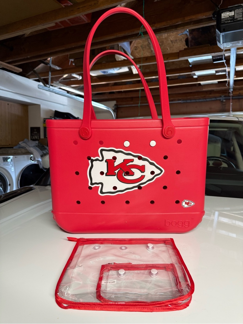 BOGG BAG Red Kansas City Chiefs Logo Tote